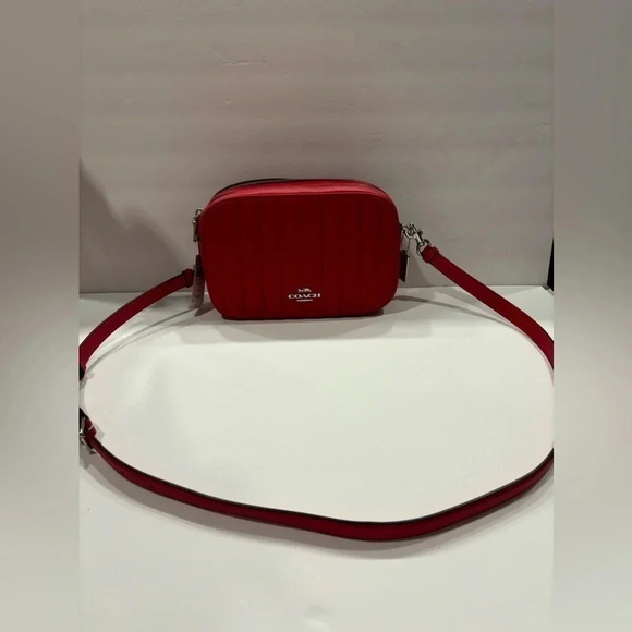 Coach Candy / Apple Red Puffy Quilted Jes Crossbody Purse Comparable Val… - Picture 3 of 9